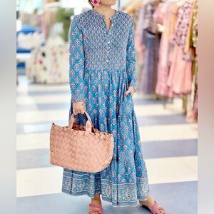 Oliphant Boho Cotton Maxi Dress Small Tuckernuck Anthropologie